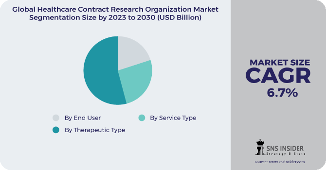 Healthcare Contract Research Organization Market Segment Pie Chart