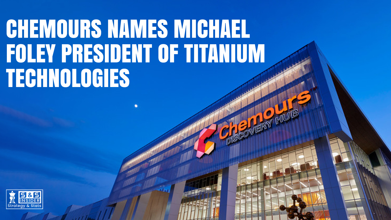 Chemours Names New Titanium Technologies' President