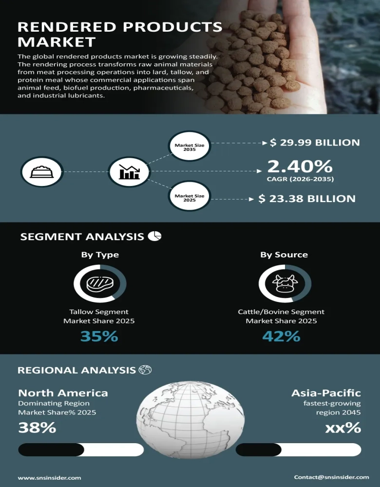 Rendered Products Market Infographic
