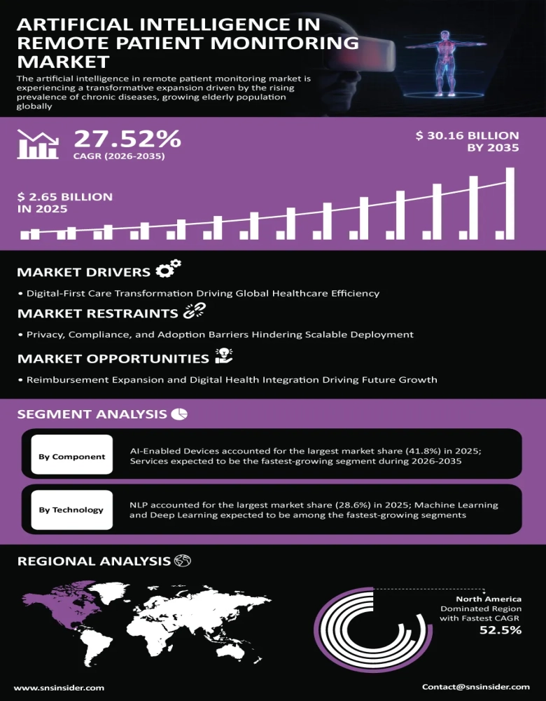 Ai in Remote Patient Monitoring Market Infographic
