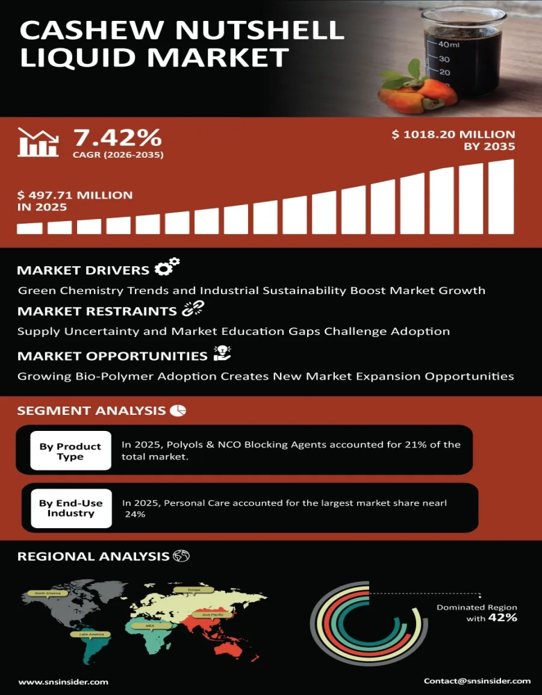 Cashew Nutshell Liquid Market Infographic