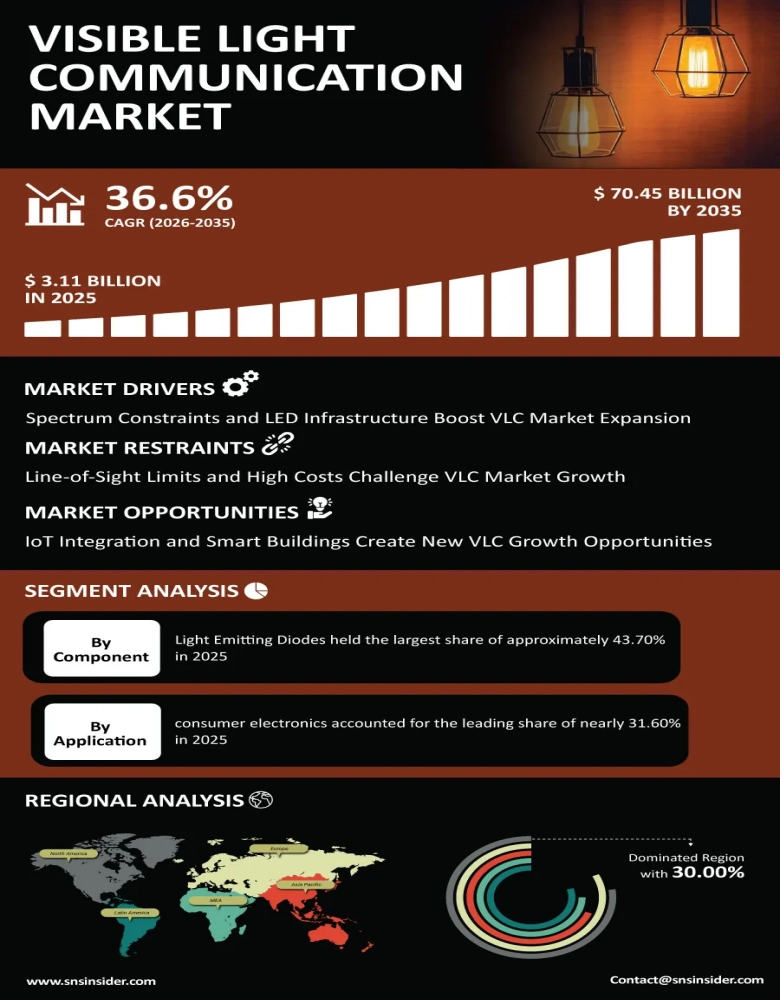 Visible Light Communication (VLC) Market Infographic