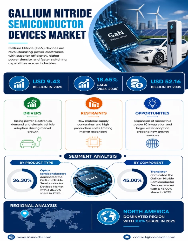 Gallium Nitride Semiconductor Devices Market Infographic