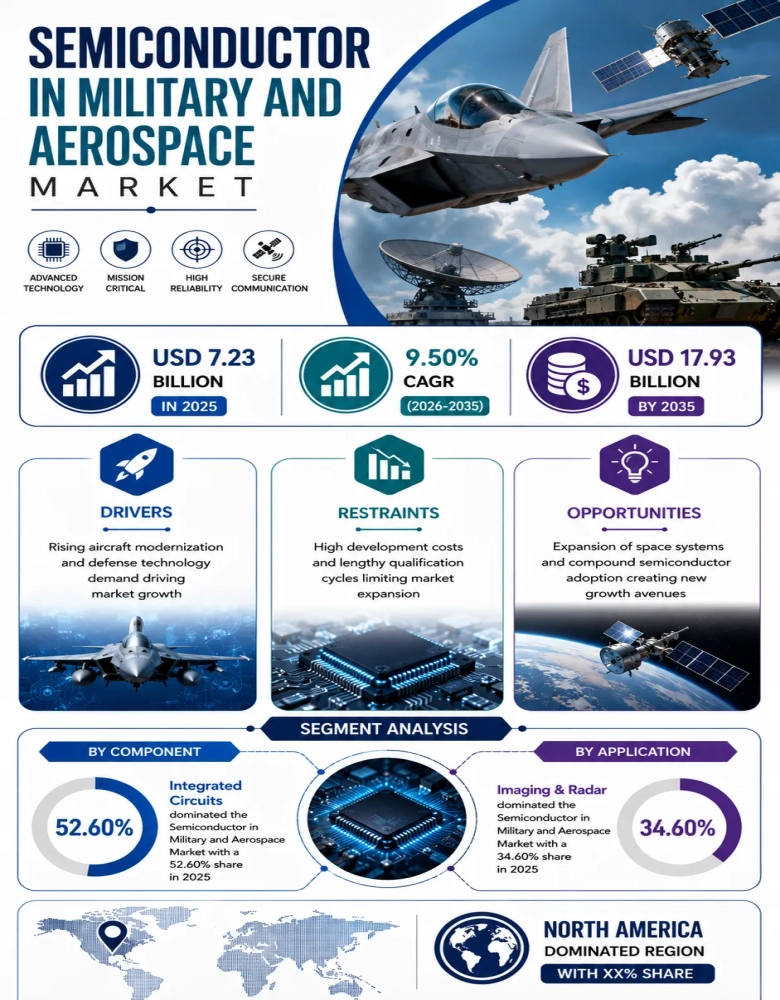 Semiconductor in Military and Aerospace Market Infographic