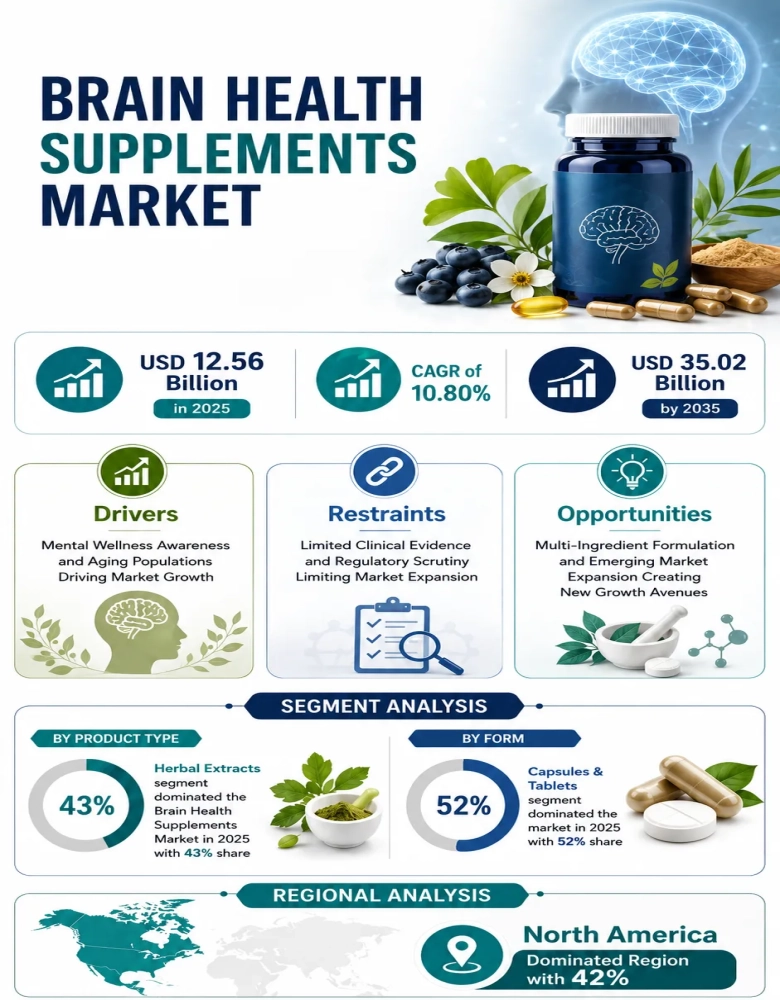Brain Health Supplements Market Infographic