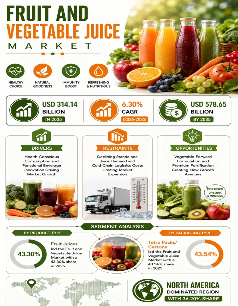 Fruit and Vegetable Juice Market Infographic