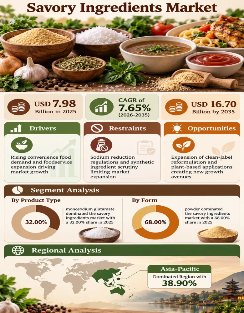 Savory Ingredients Market Infographic
