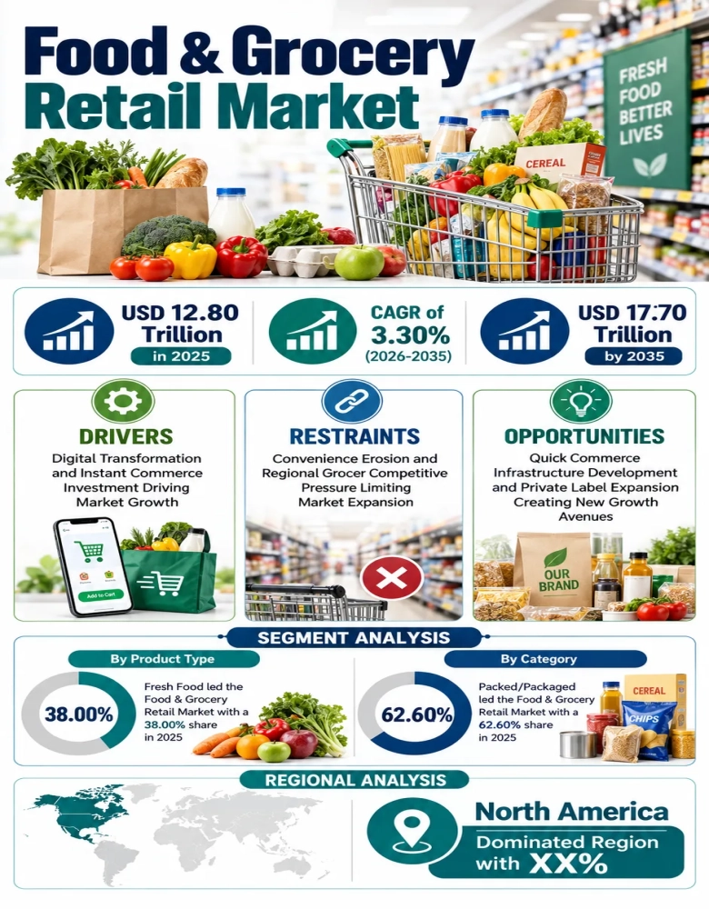 Food &amp; Grocery Retail Market Infographic