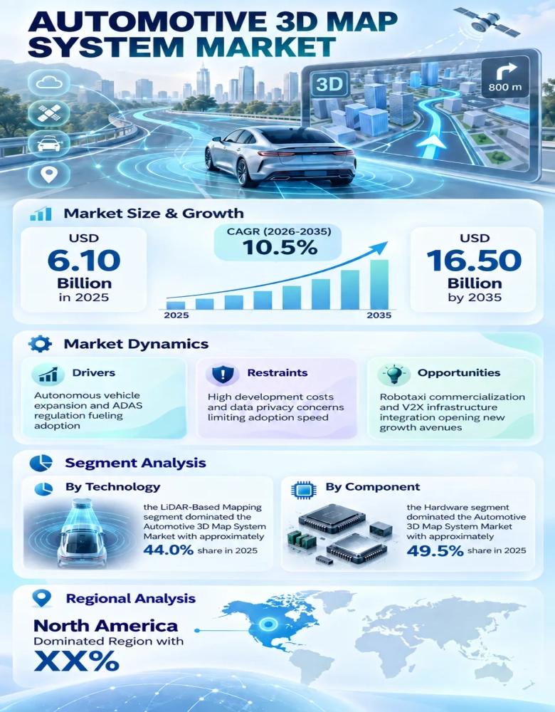 Automotive 3D Map System Market Infographic
