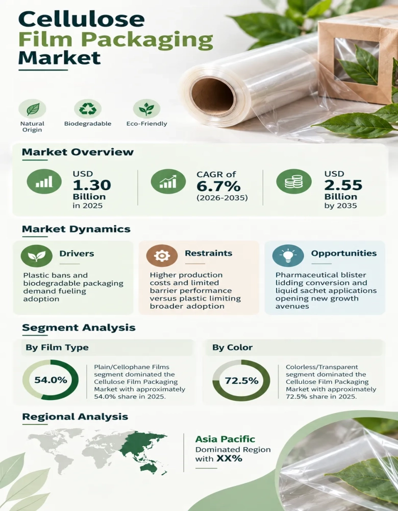 Cellulose Film Packaging Market Infographic