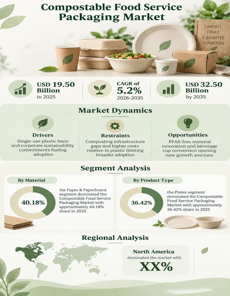 Compostable Food Service Packaging Market Infographic