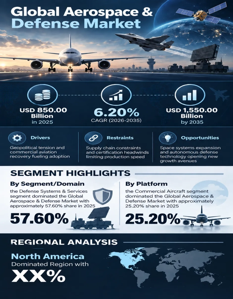 Global Aerospace &amp; Defense Market Infographic