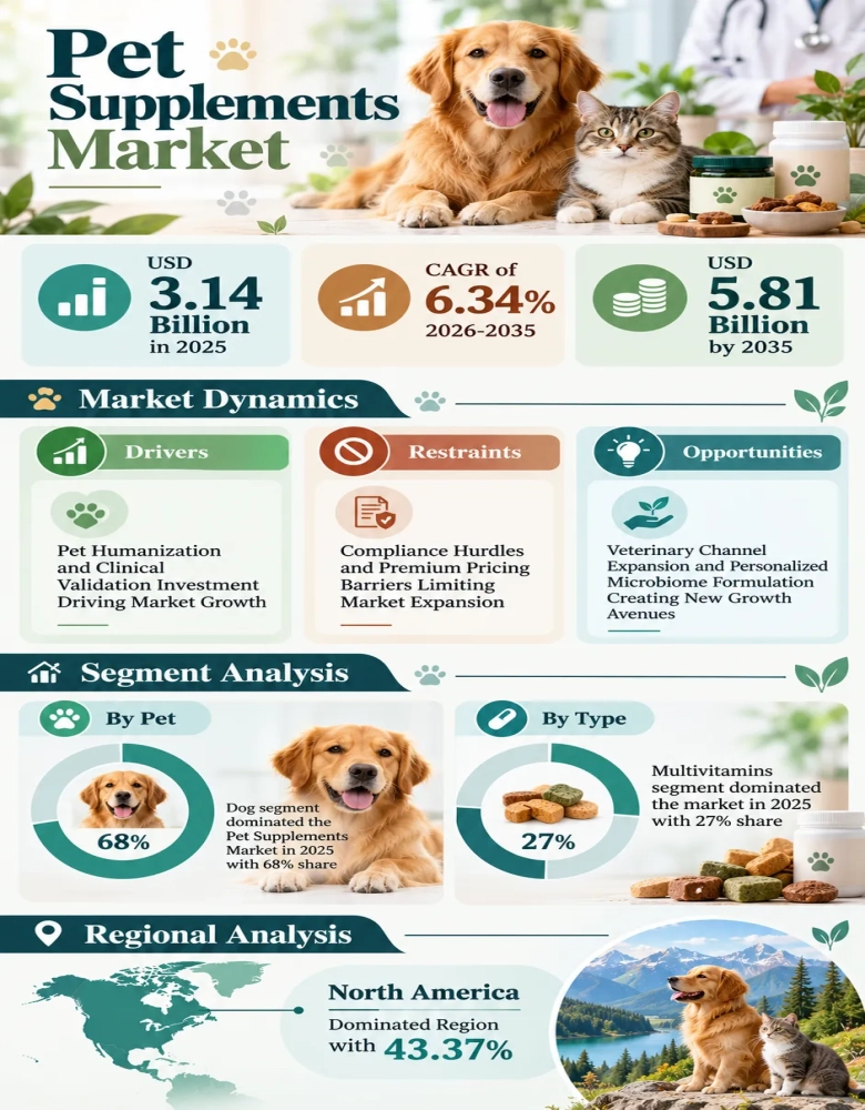Pet Supplements Market Infographic