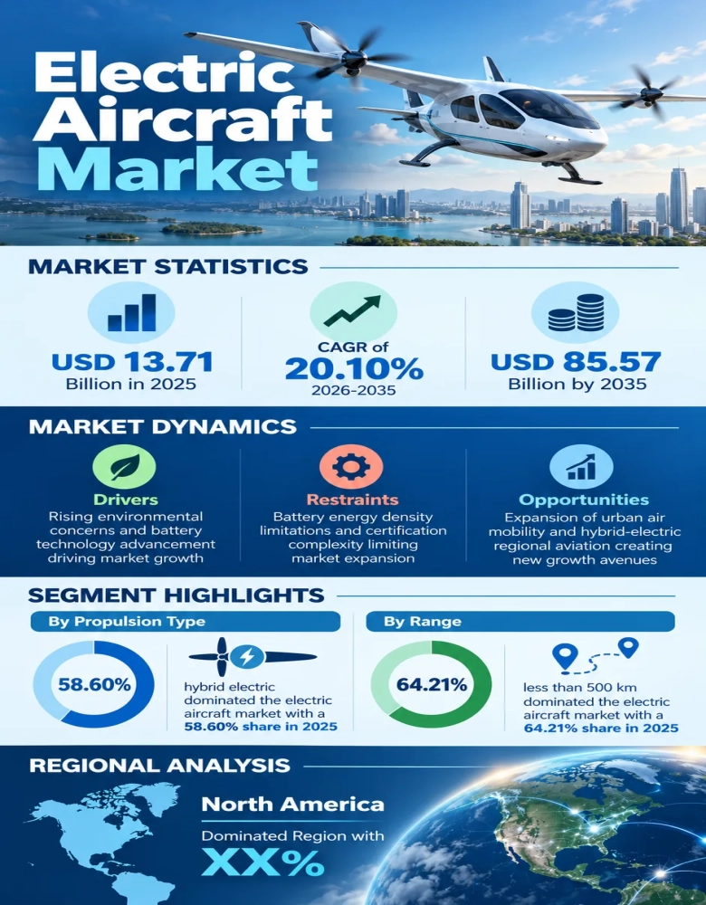 Electric Aircraft Market Infographic