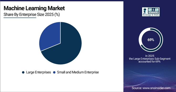 Machine Learning Market Share by Enterprise Size