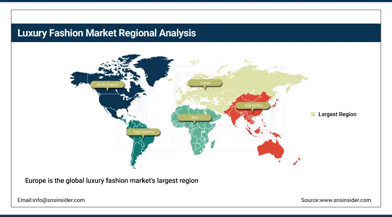 Luxury Fashion Market Share By Region