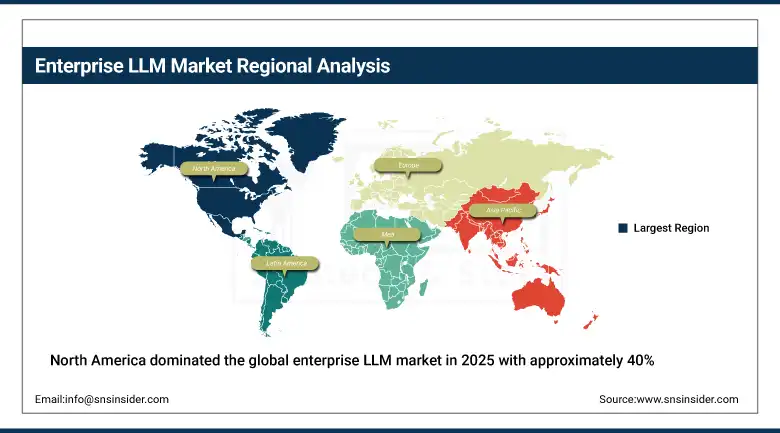 Enterprise LLM Market Share By Region